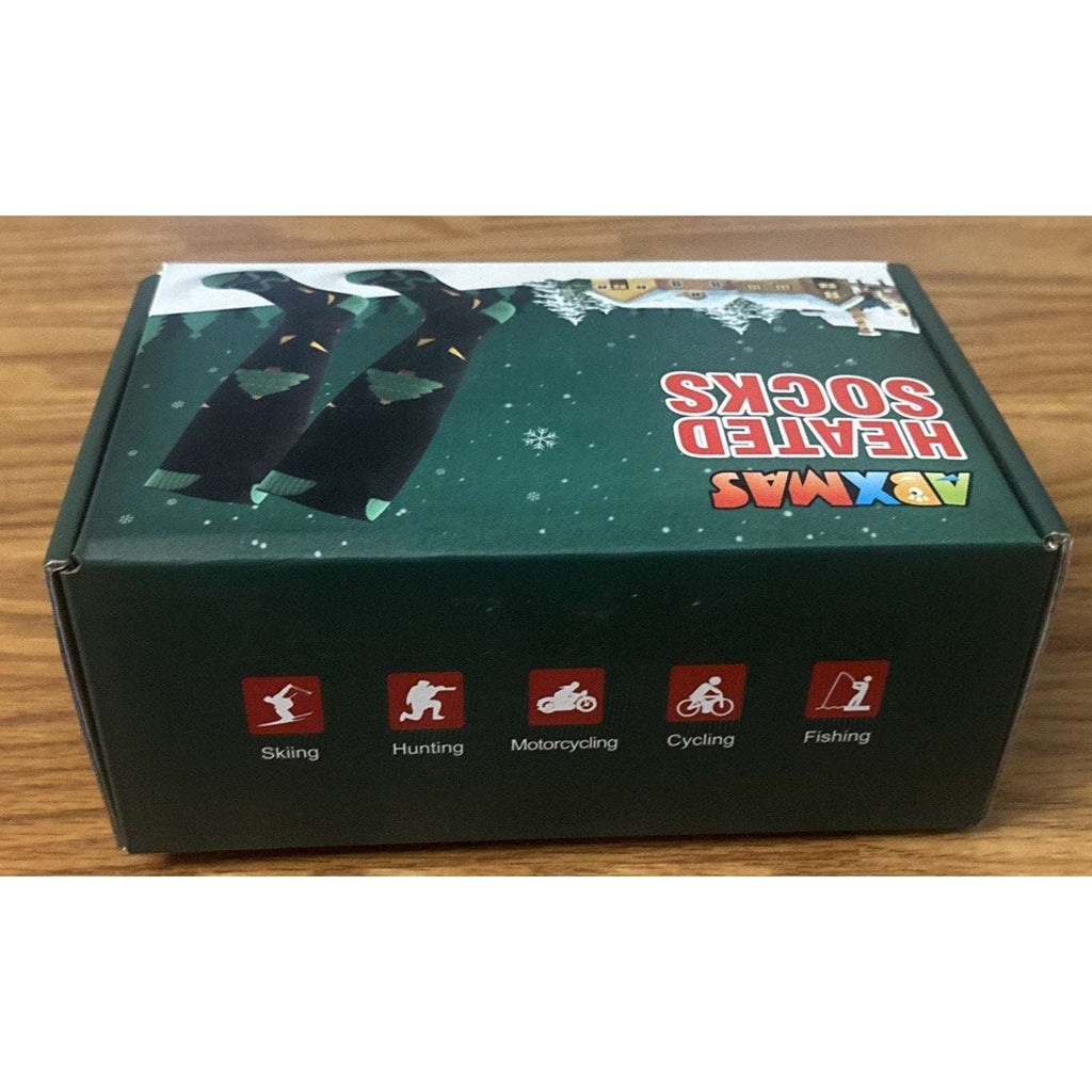 Electric Heated Christmas Socks w/ Rechargeable 5000mAh Battery & 4 Temp Levels