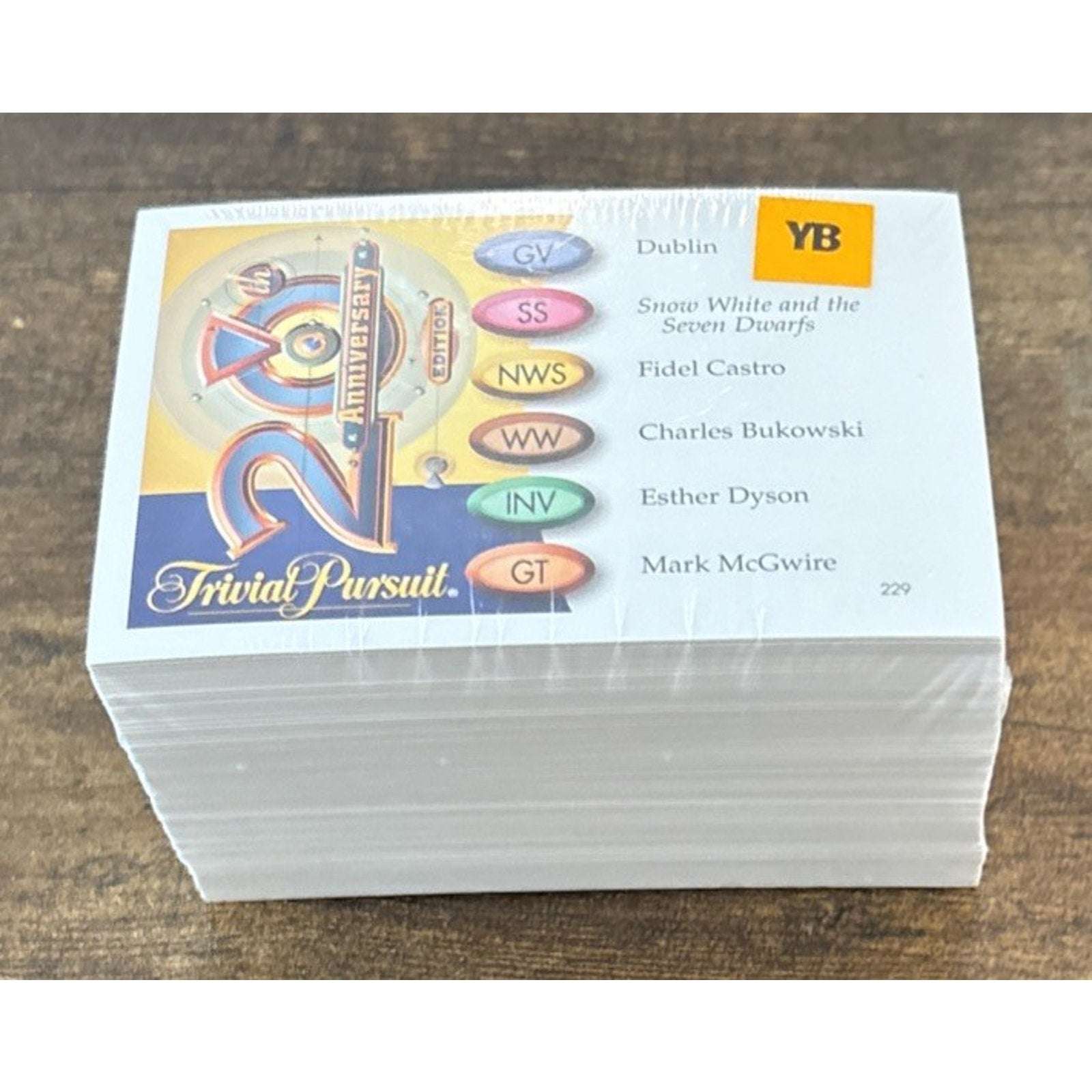 Trivial Pursuit 20th Anniversary Edition Deck of 200 YB Trivia Cards Sealed New