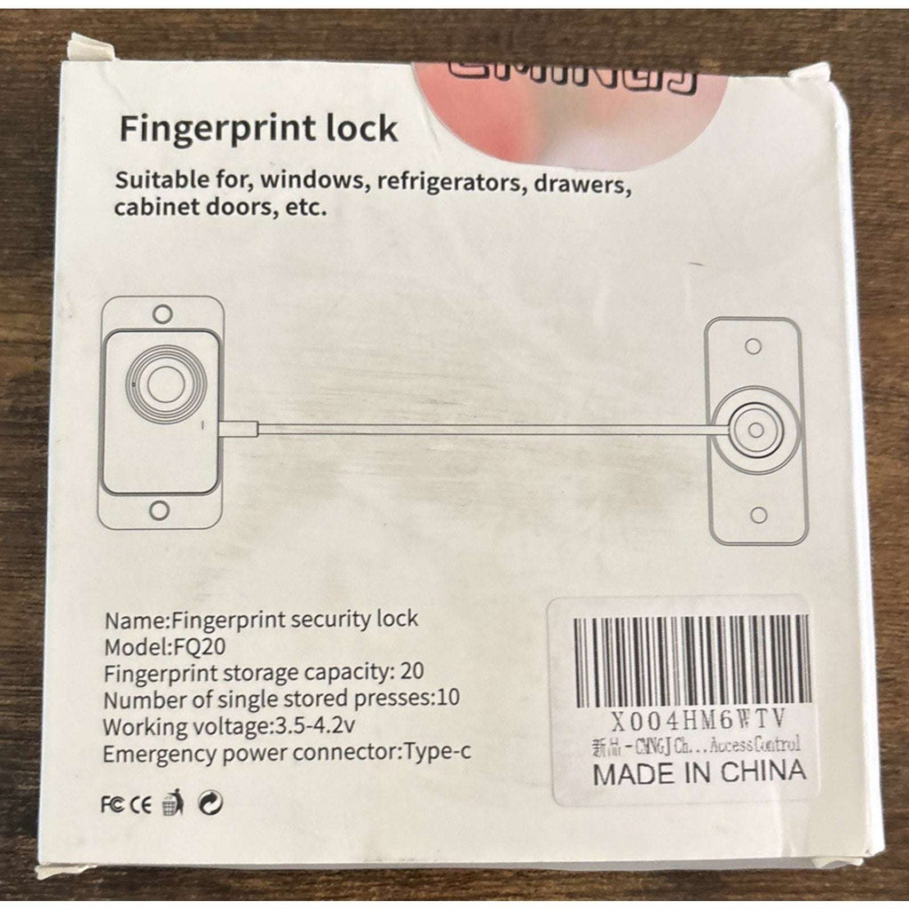 Fingerprint Fridge Lock - Child & Pet Proof Security for Drawers Balcony Doors