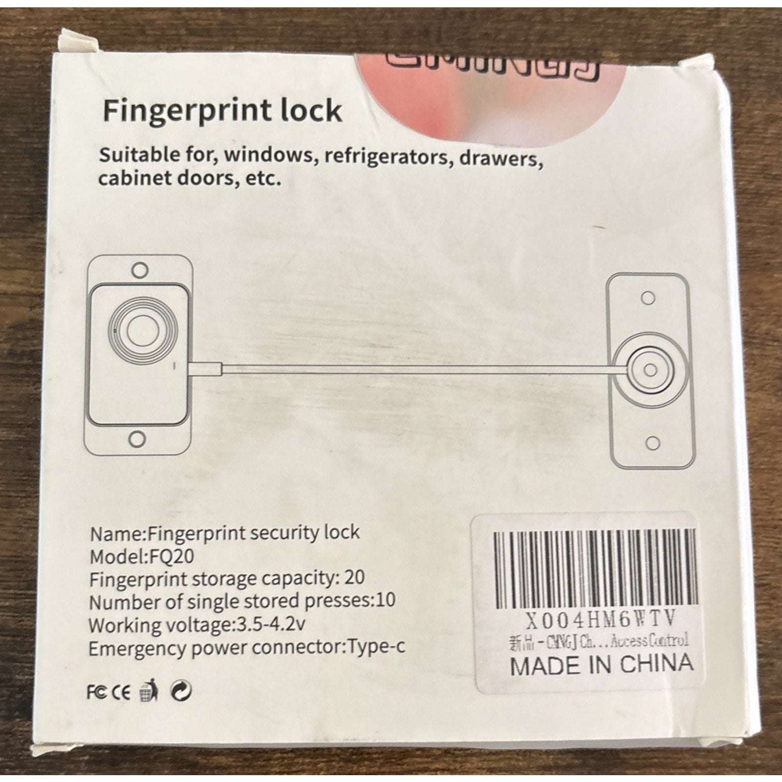 Fingerprint Fridge Lock - Child & Pet Proof Security for Drawers Balcony Doors