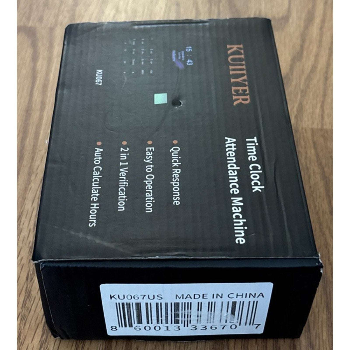 KUIIYER 2in1 Biometric Time Clock Employees Small Business Fingerprint Password