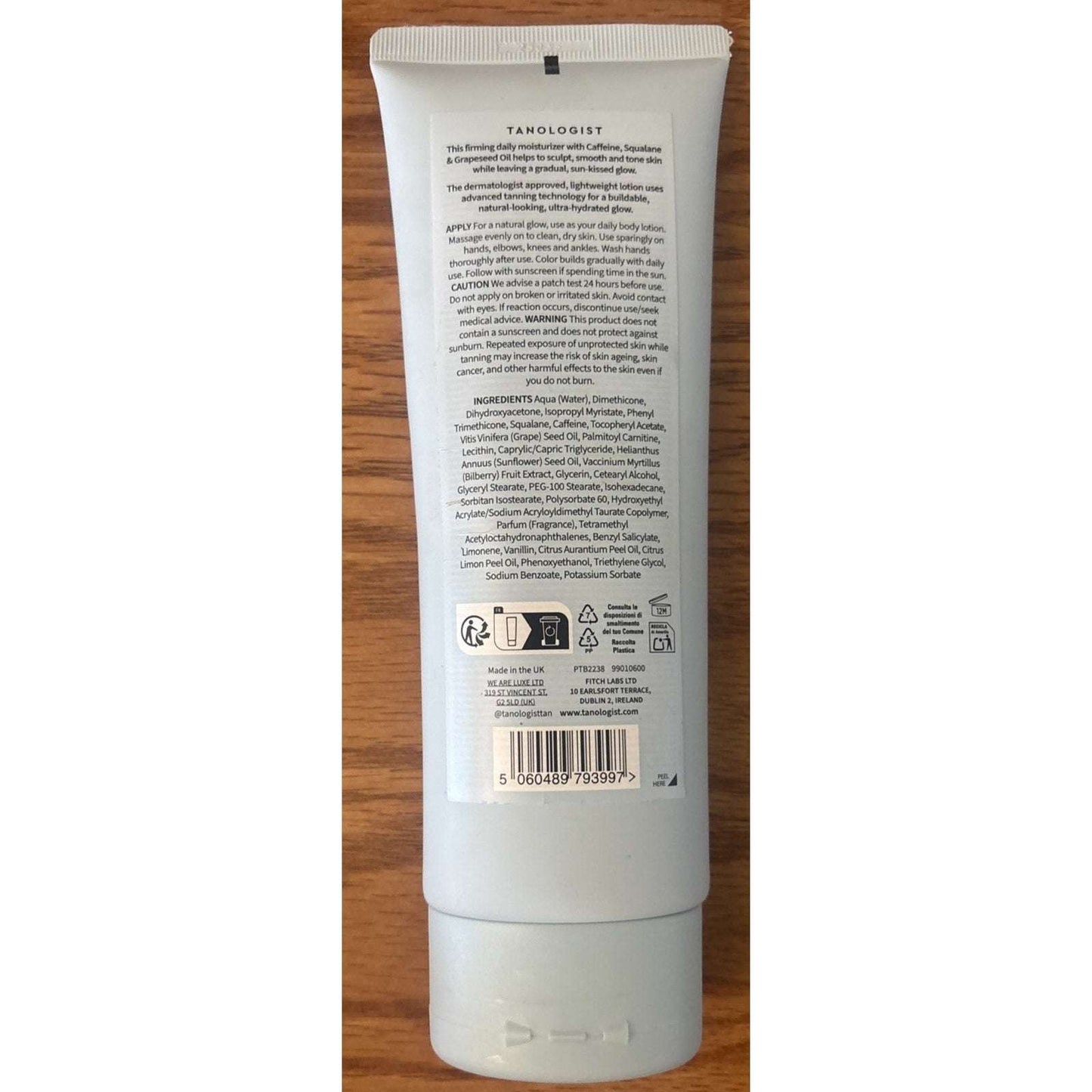 Tanologist Firming Daily Glow Light/Medium Gradual Self Tan Lotion Streak Free