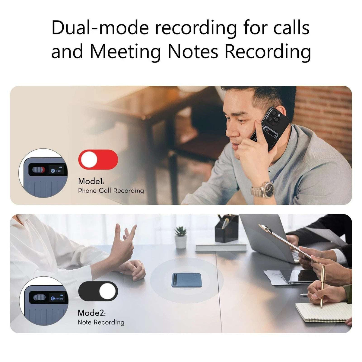 NOTE AI Voice Recorder, Transcribe & Summarize, 140 Languages Voice to Text 64GB