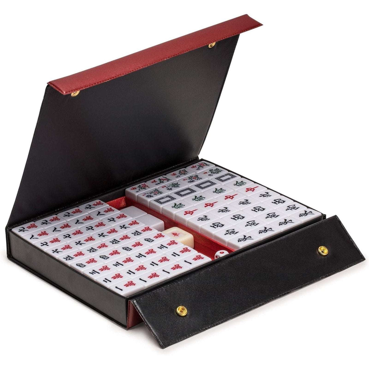 Yellow Mountain Rouge Heritage Chinese Mahjong Set, 146 Engraved Melamine Tiles