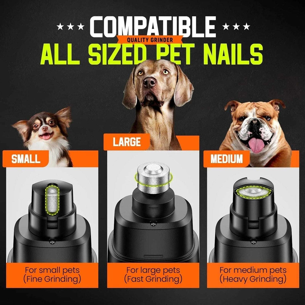 Lopsic Dog Nail Grinder Professional Electric w/ Lights Rechargeable Pet Trimmer