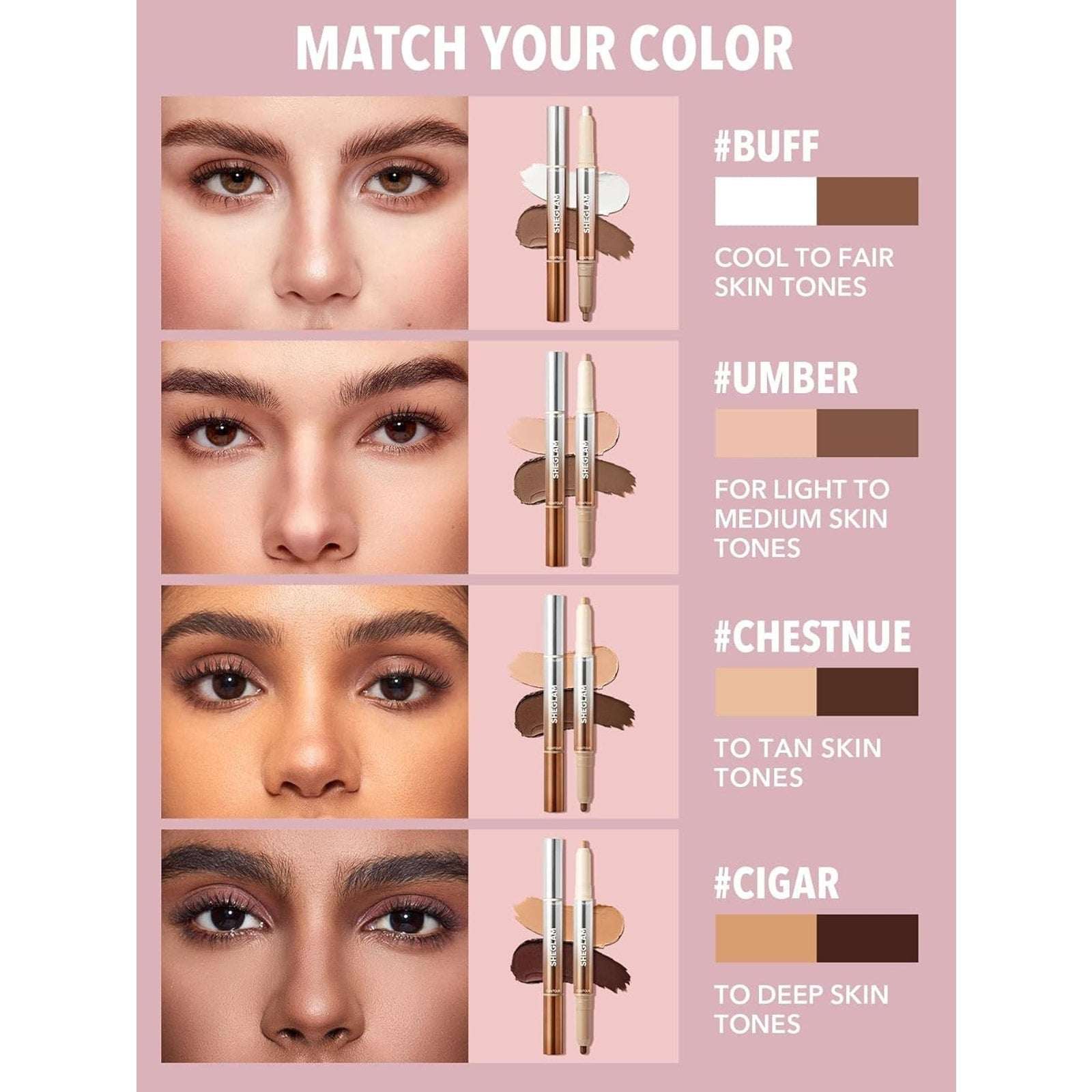 SHEGLAM Fine Line 2In1 Dual Contour & Highlight Pen Long Lasting Waterproof BUFF