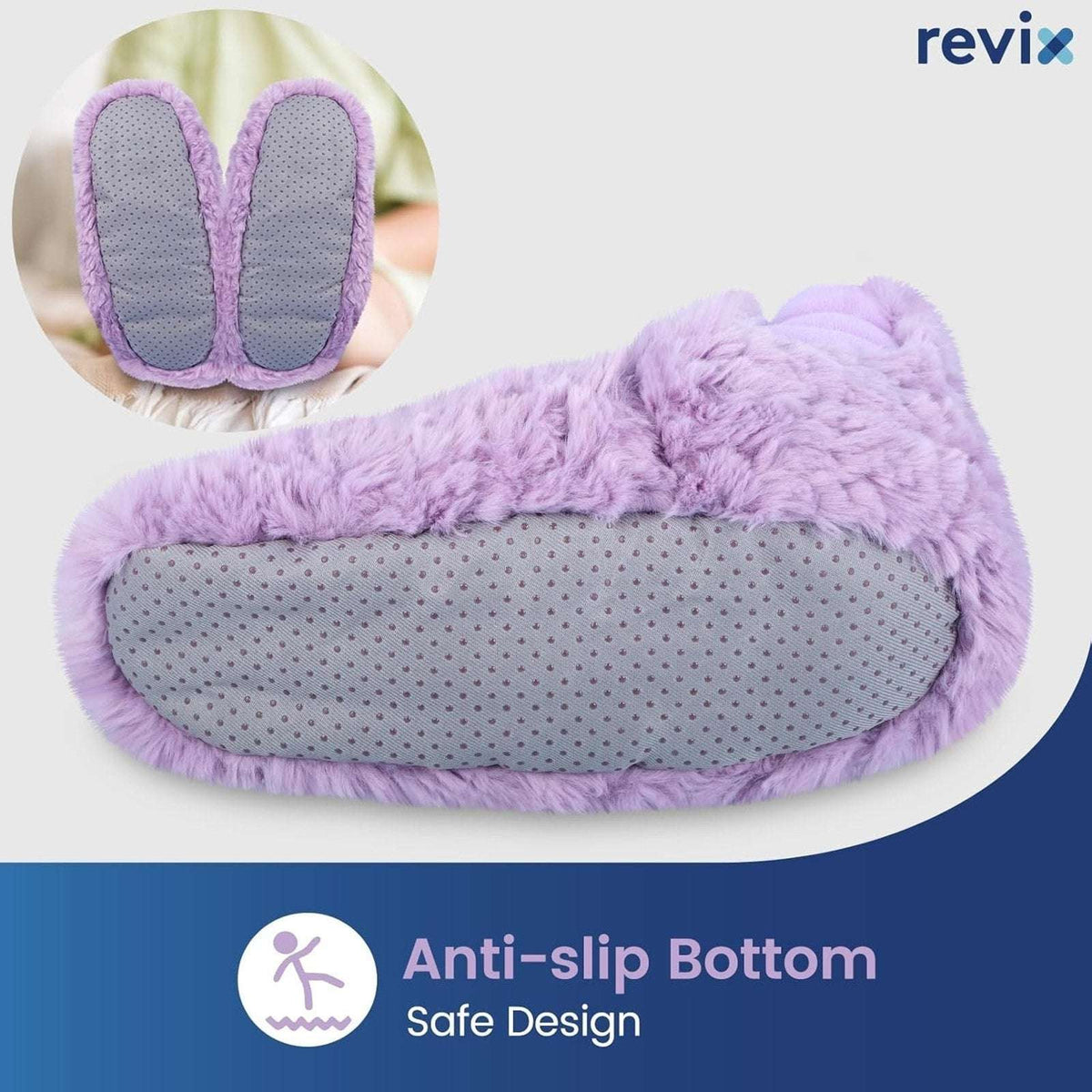 REVIX Microwavable & Freezable Booties Feet Ankle Warmers Hot/Cold Socks