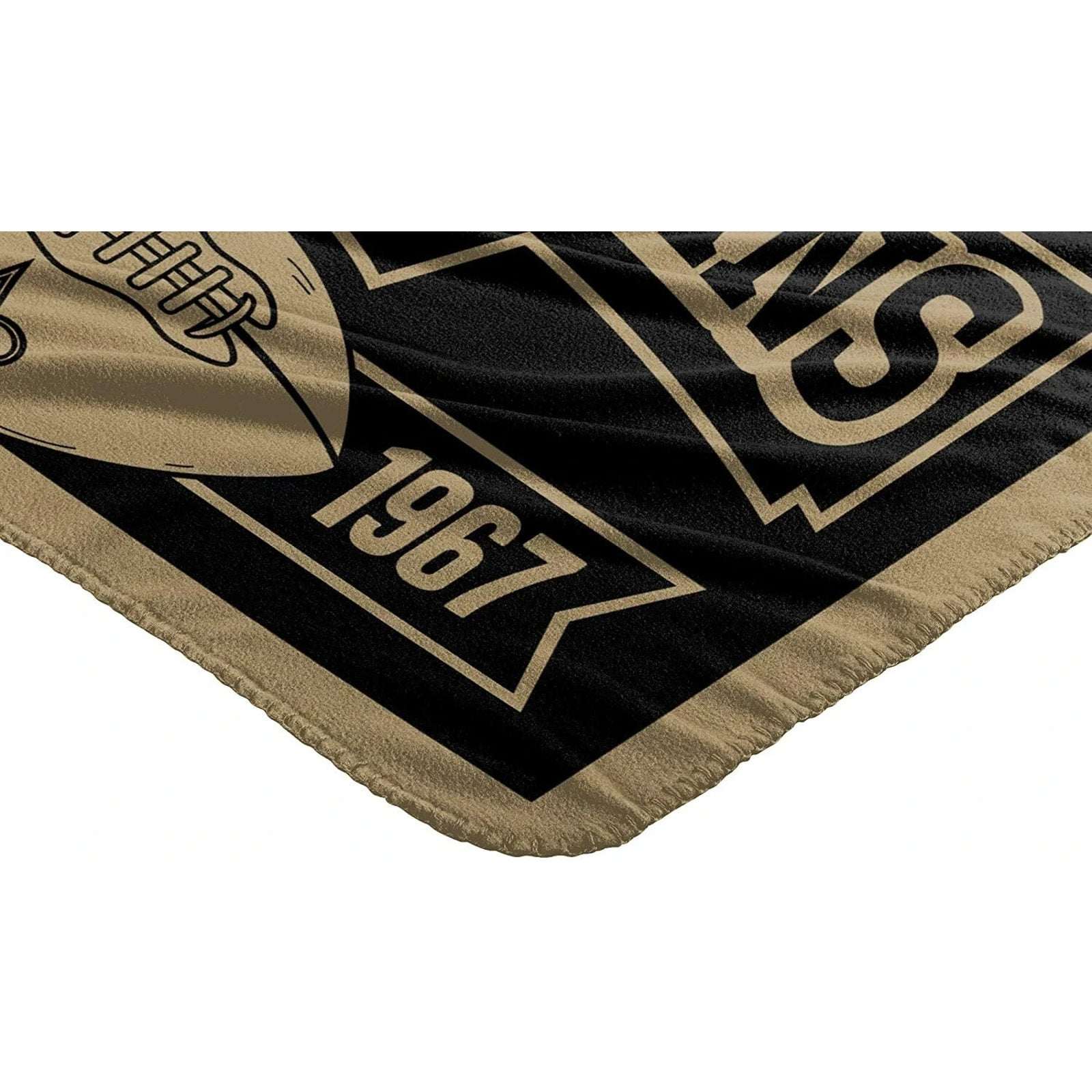 New Orleans Saints Stadium Blanket Fleece Throw Soft Marque NFL Licensed New