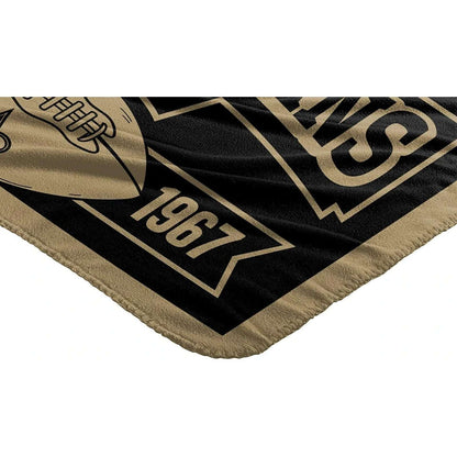 New Orleans Saints Stadium Blanket Fleece Throw Soft Marque NFL Licensed New
