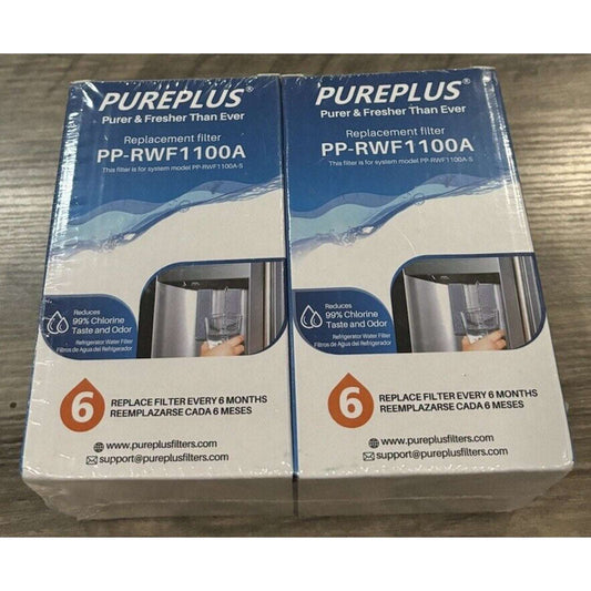 Pureplus Filter PP-RWF1100A Lot Of 2 Replacement Fridge Water Filters Sealed