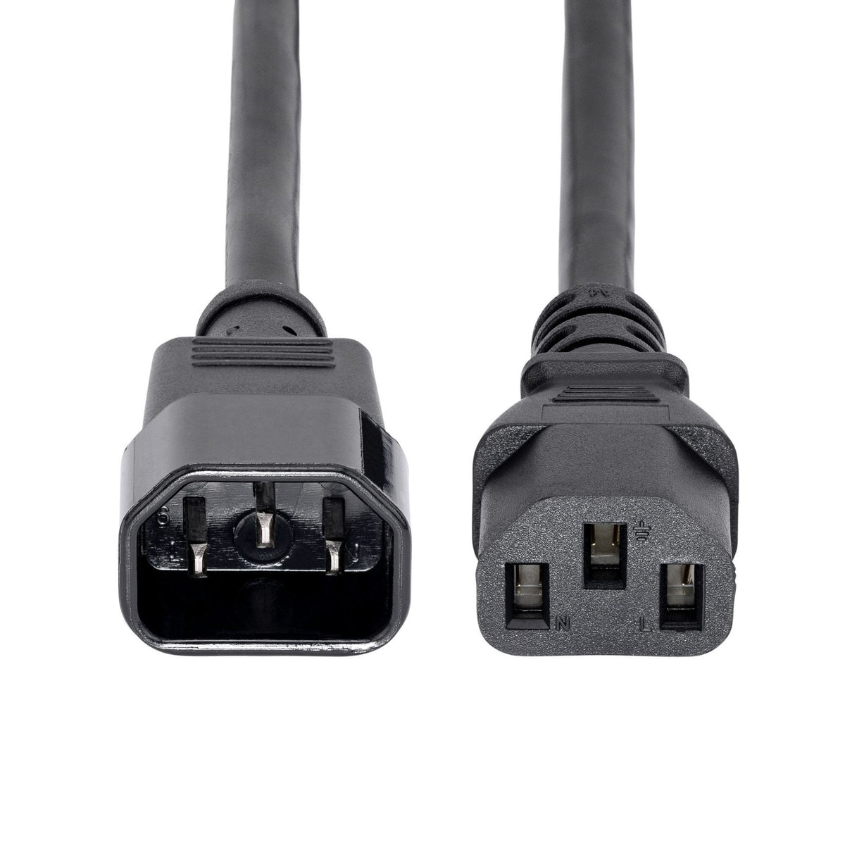 5PC StarTech.com AC Power Cord Extension IEC 60320 C14 to C13 14AWG 15A 125V 3ft