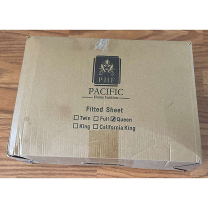 PHF Truly Velvet Fitted Sheet Queen Size Luxury Super Soft & Cozy Deep Fit Khaki