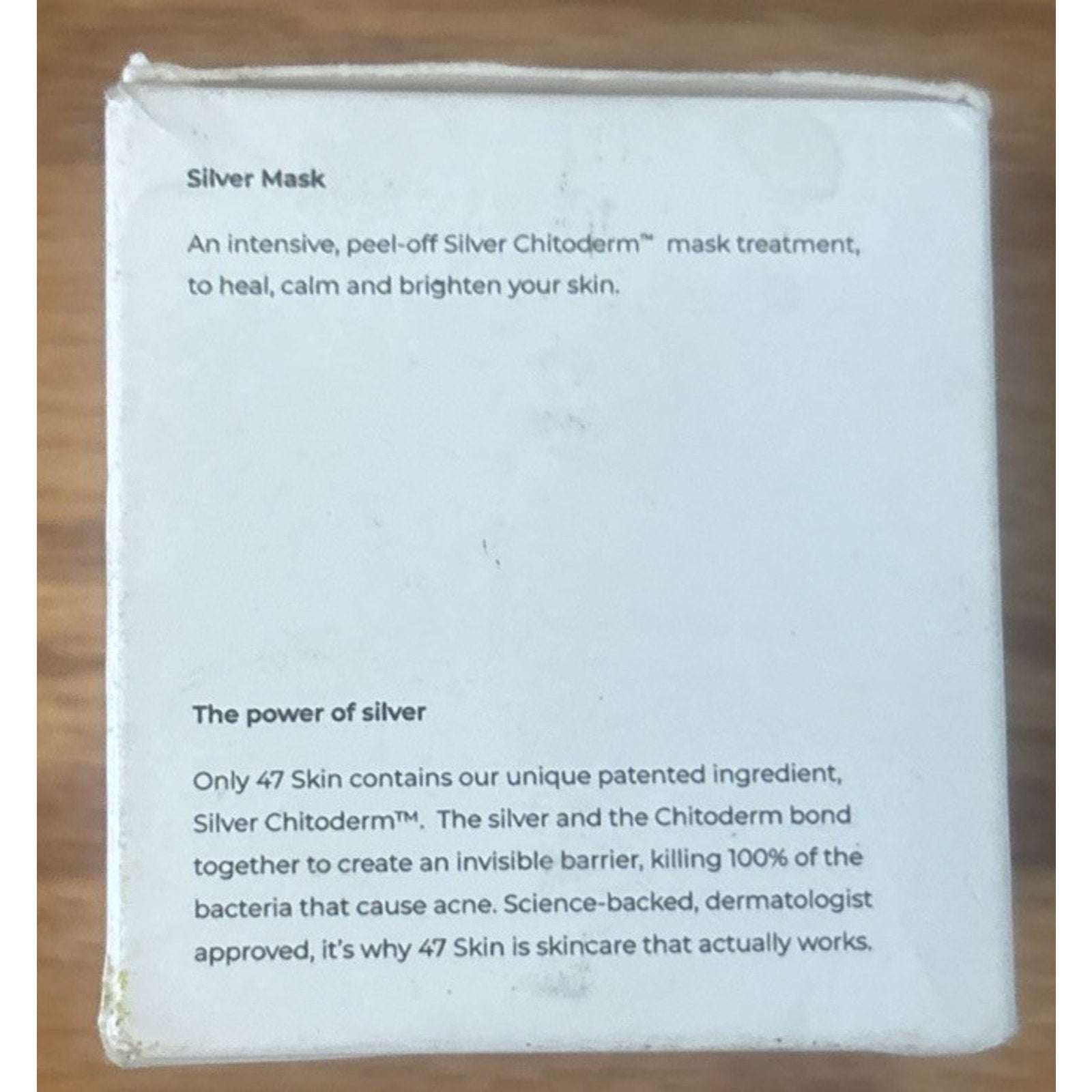 47 Skin Silver Mask, Anti-Blemish and Scar Repair w/ Silver Chitoderm, 2 fl oz.