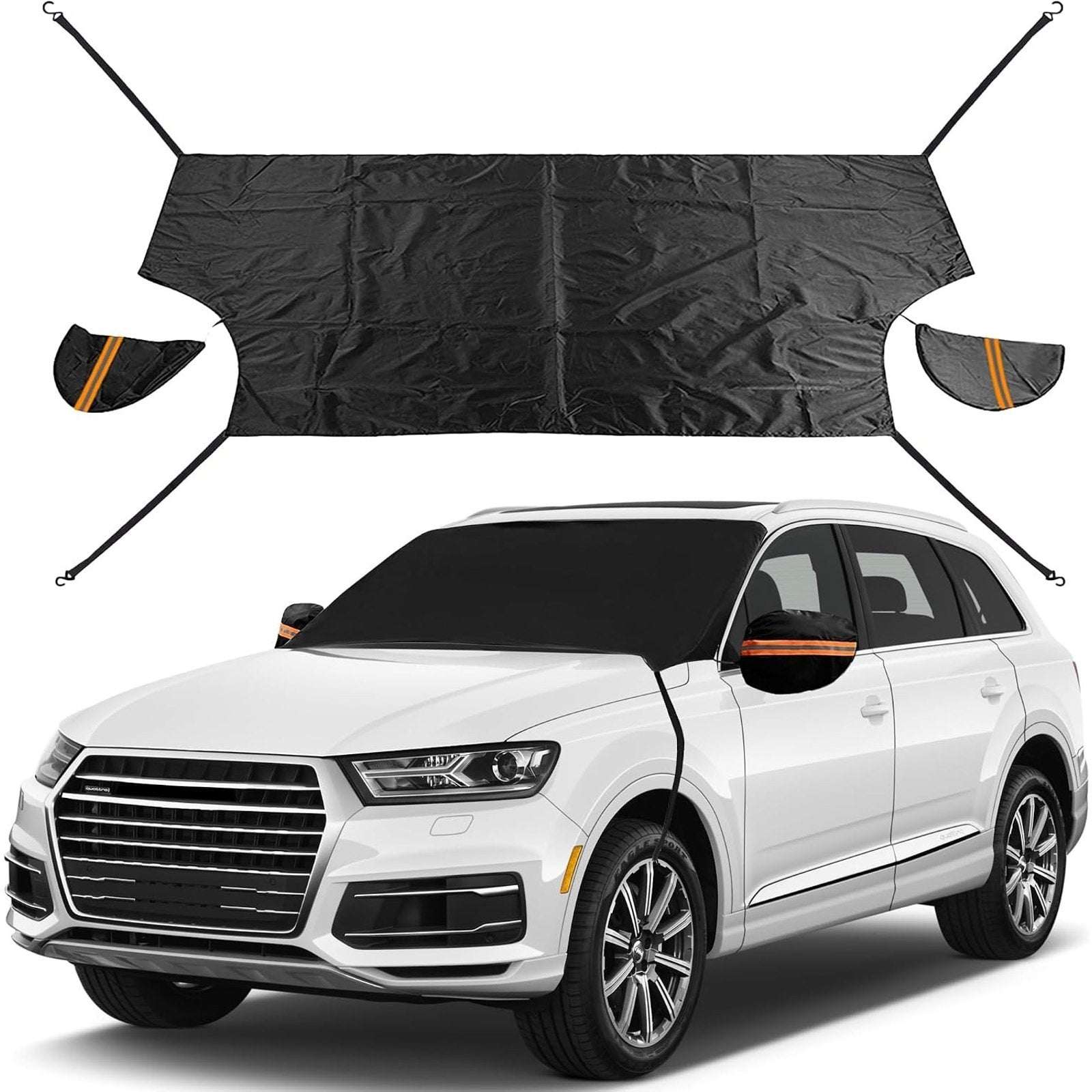 EXQUISLIFE Universal Car Windshield Cover w/ Side Mirrors - Waterproof Snow Ice