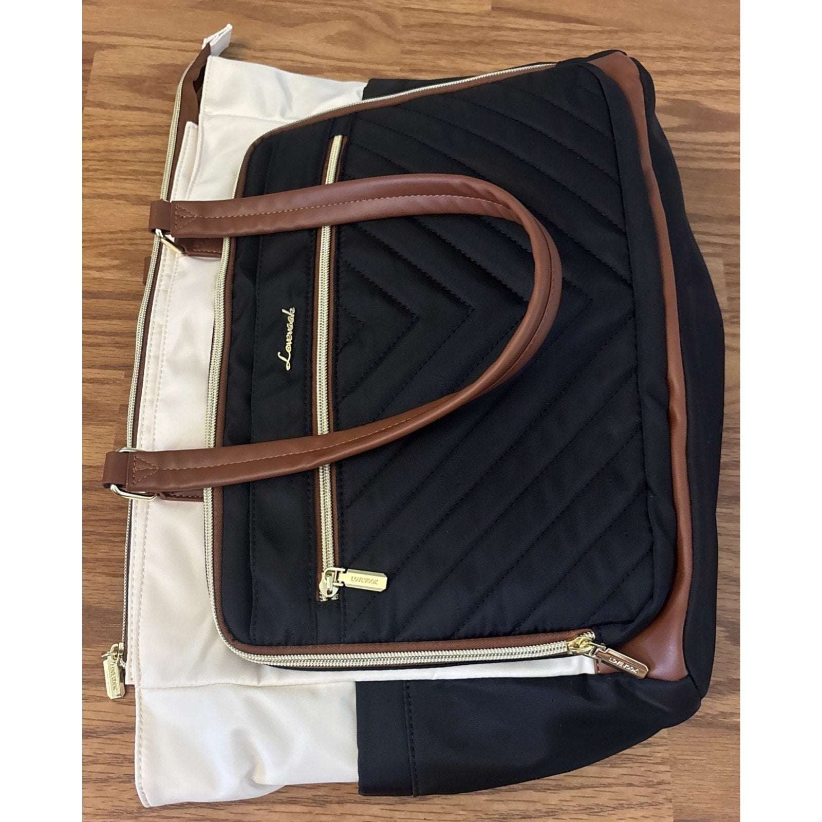 LOVEVOOK Teacher Tote Bag for Women Work, Travel Laptop Bag w/ Large Cup Holder
