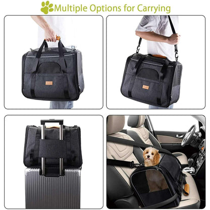 Morpilot Pet Carrier, Portable Travel Bag for Cats/Small Dogs Airline Approved