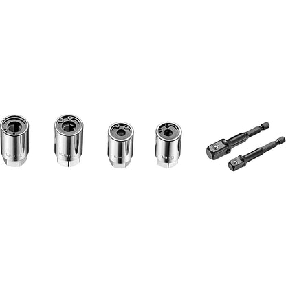 6PC METRIC Stud Remover Set 6mm 8mm 10mm 12mm w/ Impact Socket Adapter & Case