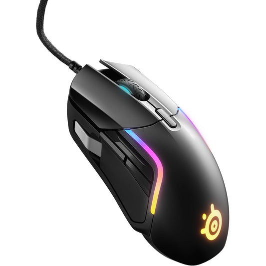 SteelSeries Rival 5 Wired TrueMove Air Optical Gaming Mouse PrismSync RGB Lights