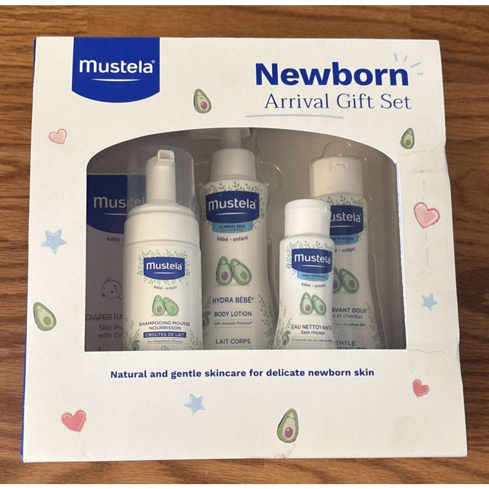 Mustela Newborn Arrival Gift Set Baby Skincare & Bath Essentials 5Pcs FULL SIZE