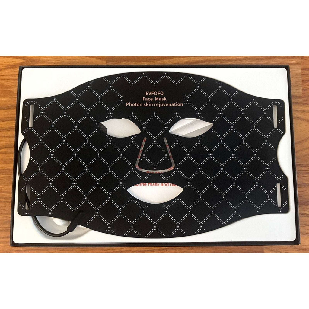 EVFOFO Therapy Mask for Face & Neck , Blue Red Light Therapy Mask, 7 Colors