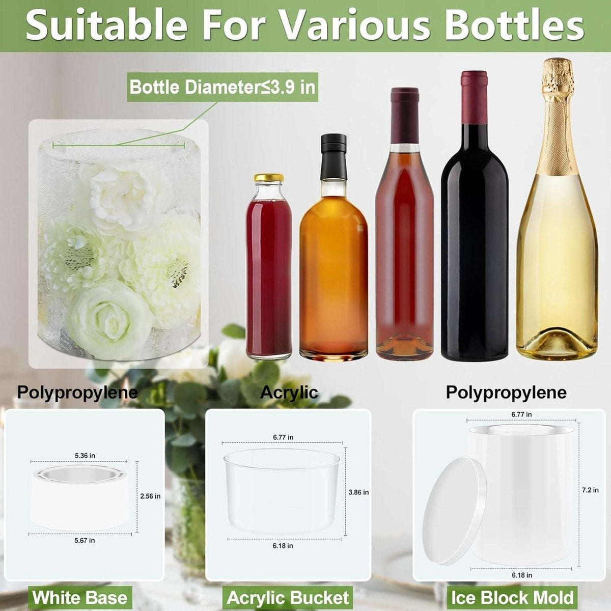DIY Bottle Chiller Ice Bucket Mold CREATE ONE FOR EVERY SEASON Wine Champagne++