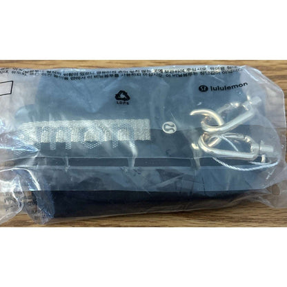 Lululemon Dual Pouch Wristlet Wallet Keychain Wordmark - Black and Gold