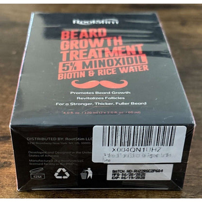 RootStim 5% Minoxidil Beard Regrowth Serum Spray for Men w/ Biotin 4 fl oz 06/28