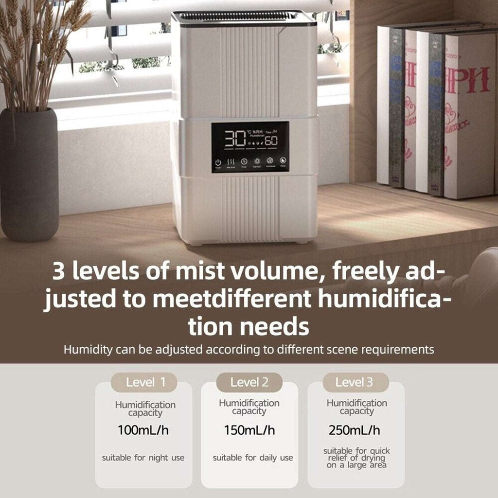 Flame Humidifier Top Fill Remote Control Large 3.5L LED Cool Mist Aroma Diffuser