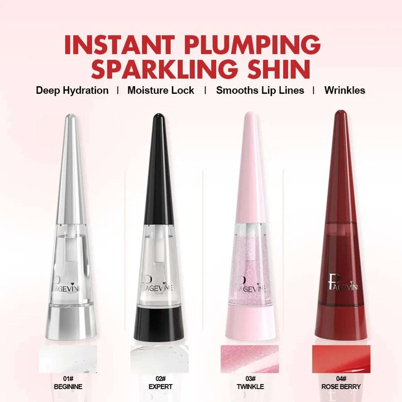 Page Vine Expert Clear Gloss Lip Plumper Exfoliating Lip Oil Exp 11/2030