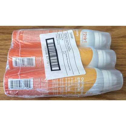 3 Pack Lume Whole Body Invisible Deodorant Spray 72-Hour Clean Tangerine 3.6oz