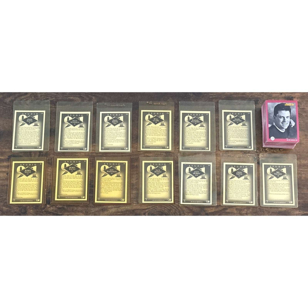 1991 LEAF STUDIO BASEBALL PARTIAL SET 90 Cards Mo Vaughn Ozzie Smith Will Clark+