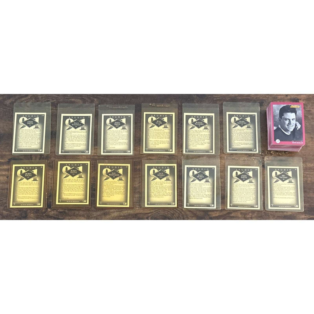 1991 LEAF STUDIO BASEBALL PARTIAL SET 90 Cards Mo Vaughn Ozzie Smith Will Clark+