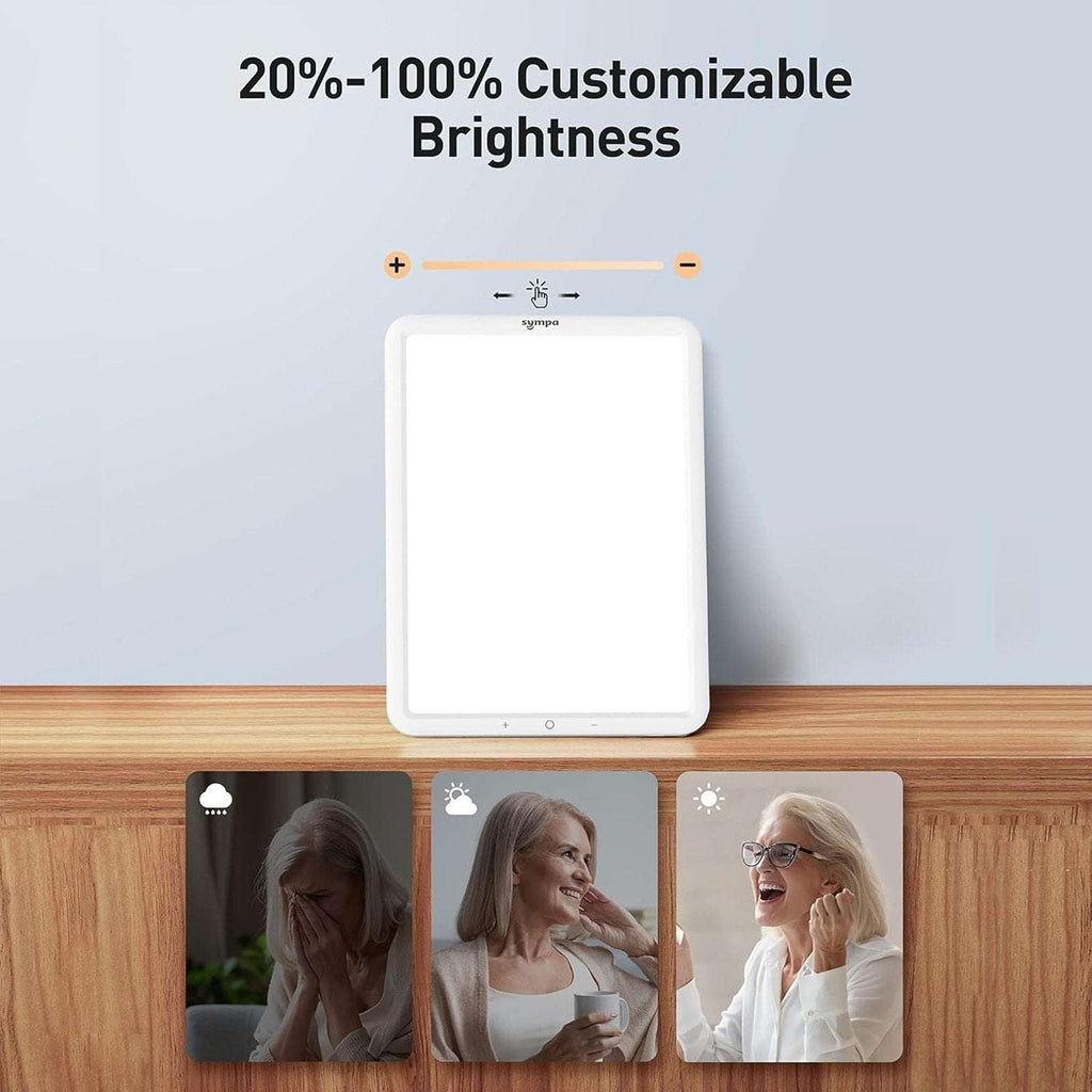 LED Light Therapy Lamp UV-Free 10000 Lux w Memory, Timer & Adjustable Brightness