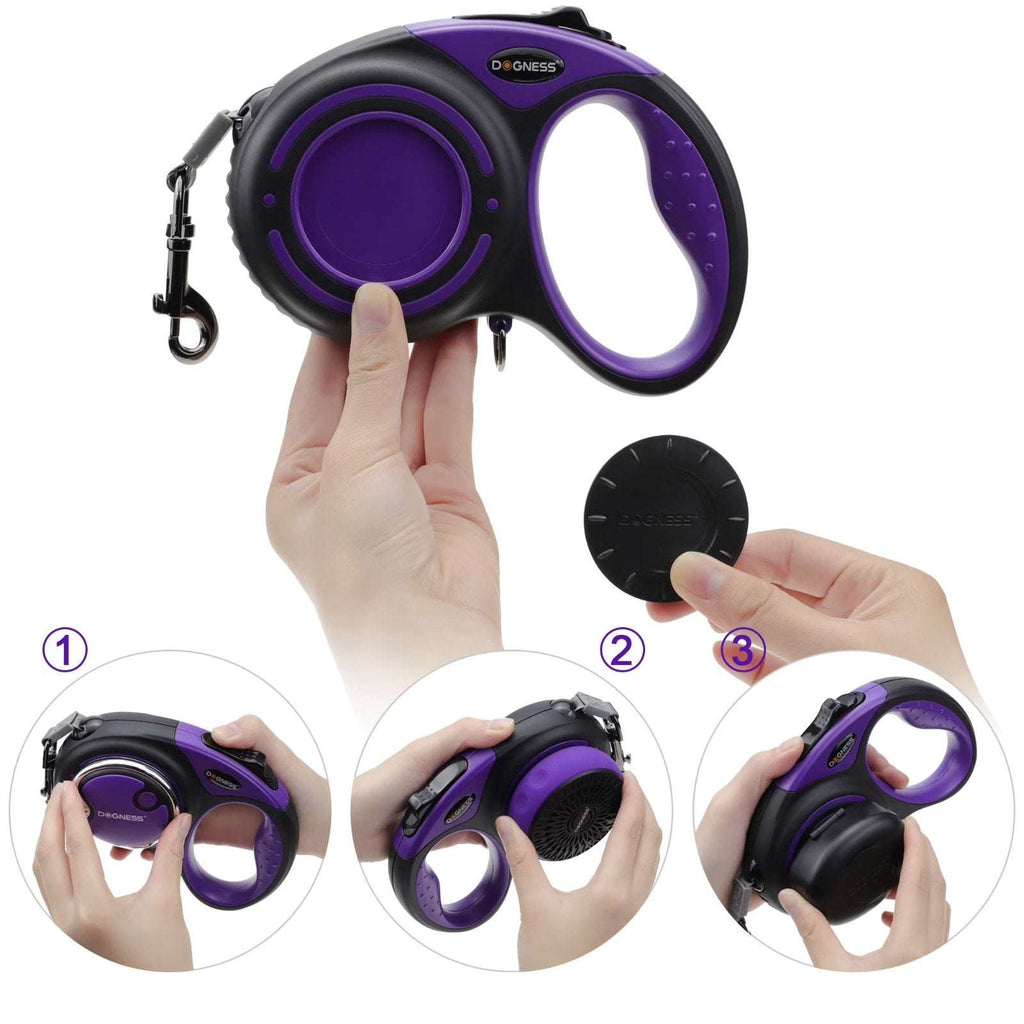 Smart Retractable Dog Leash Set w/ LED Light, Bluetooth Speaker, Bag Dispenser