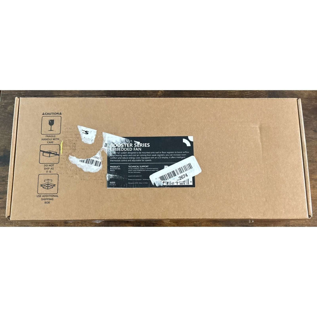 4"X10" Smart Vent Air Booster Register Fan 9-Speeds Thermostat & Humidity Sensor