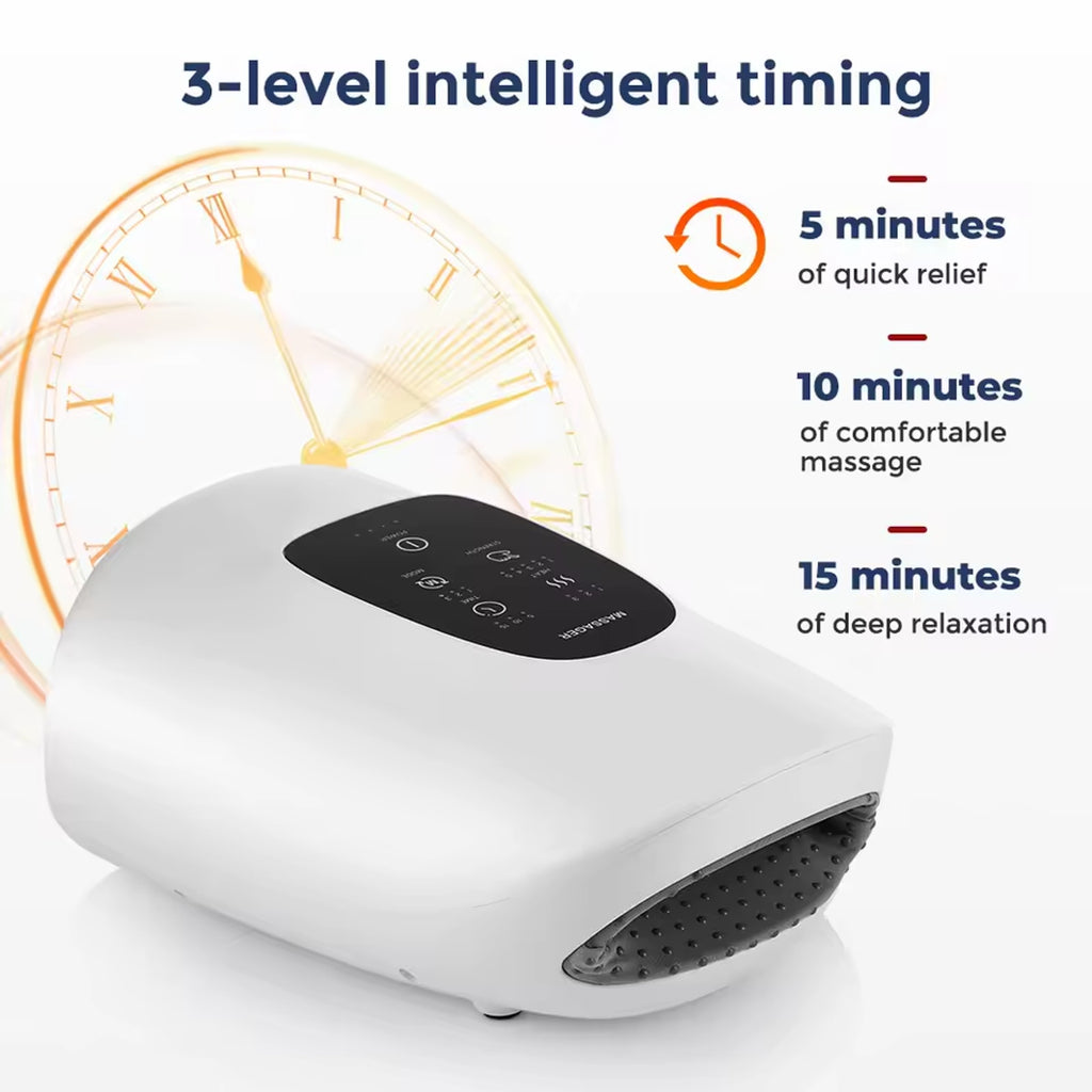 Cordless Electric Hand Massager Heat, Palm Acupoint Compression Arthritis Carpal