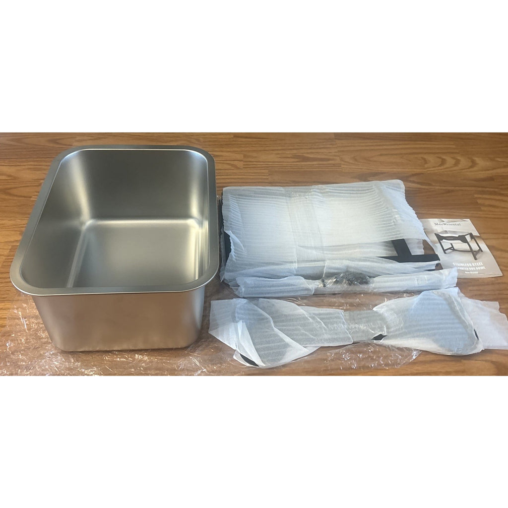 2.5 Gal Elevated Stainless Steel Water Bowl No-Spill Tip-Proof Stand for M/L Dog