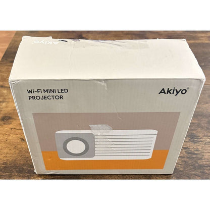 Akiyo WiFi Led Portable Projector w/ Stand & Remote Bundle iOS Android PC PS5