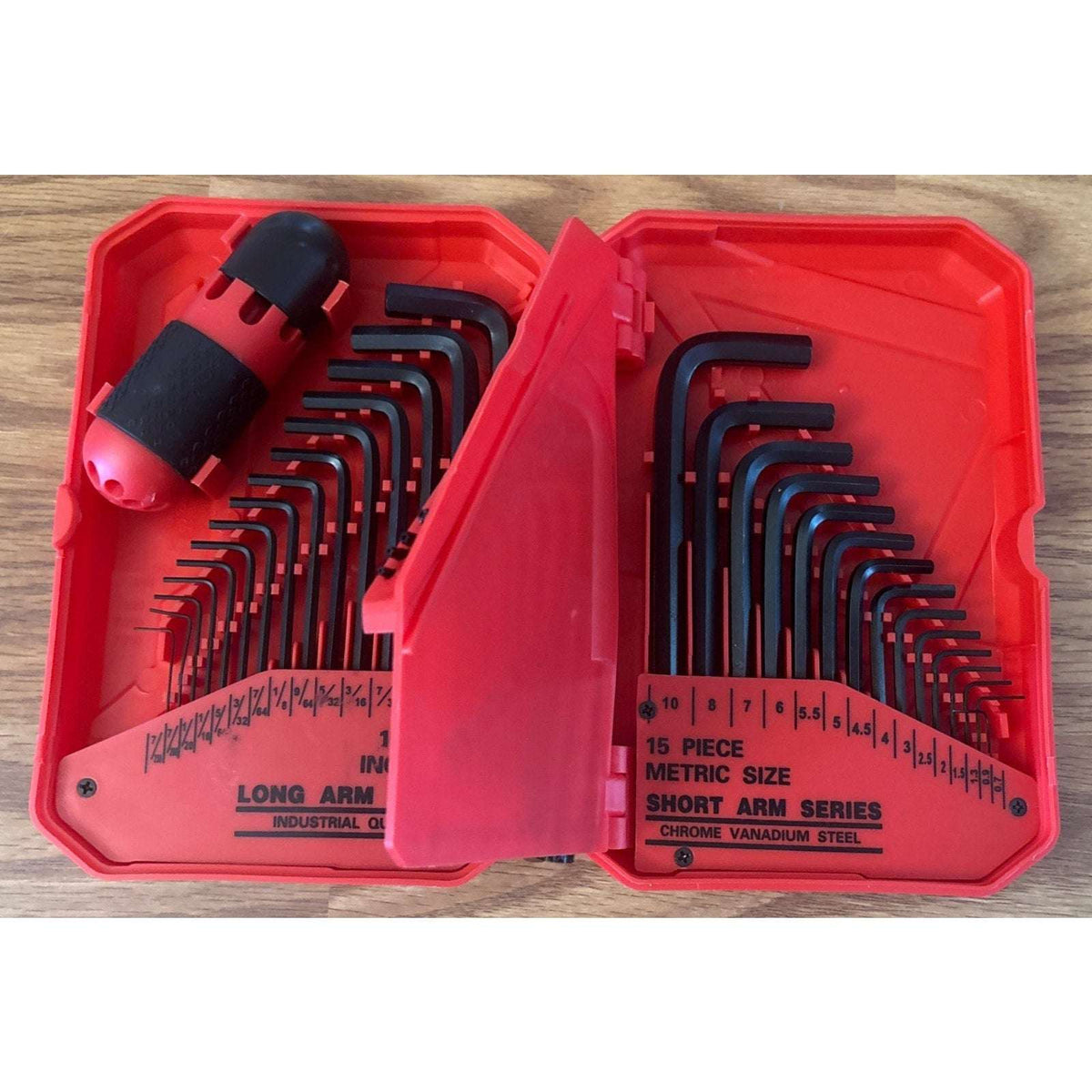 41-Piece Allen Wrench Set SAE Metric Torx Key + Hex Key T-Handle Set T9-T50