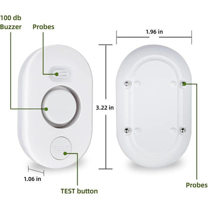 METAK WD60 5-Pack Water Leak Detectors 100dB Loud Alarm Sensor Flooding Leaks