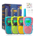 4 Pack Kids Walkie Talkies Long Range Family Walky Talky w/ Built-in Flashlight