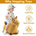 iPlay, iLearn Bouncy Pals Hopping Horse, Toddler Inflatable Plush Ride-On Toy