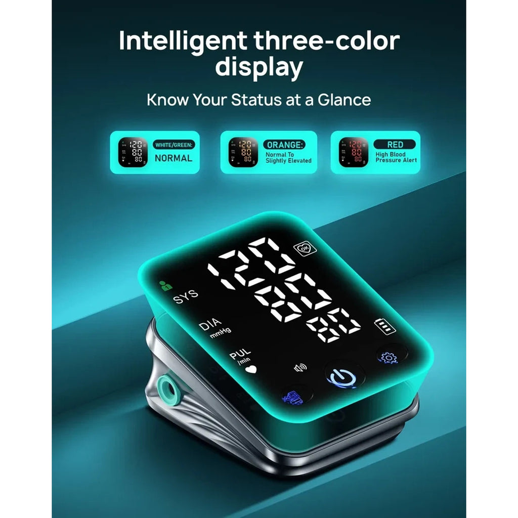 RunStar Smart Blood Pressure Monitor w/ 8.6"-16.5" Upper Arm BP Cuff, Dual Users