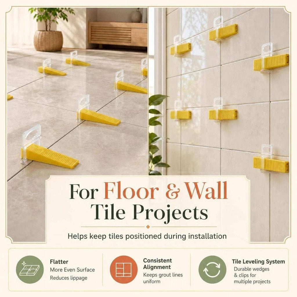 800 Pcs DGSL 1/8" Tile Leveling System with Tile Pliers - 600 Spacers 200 Wedges
