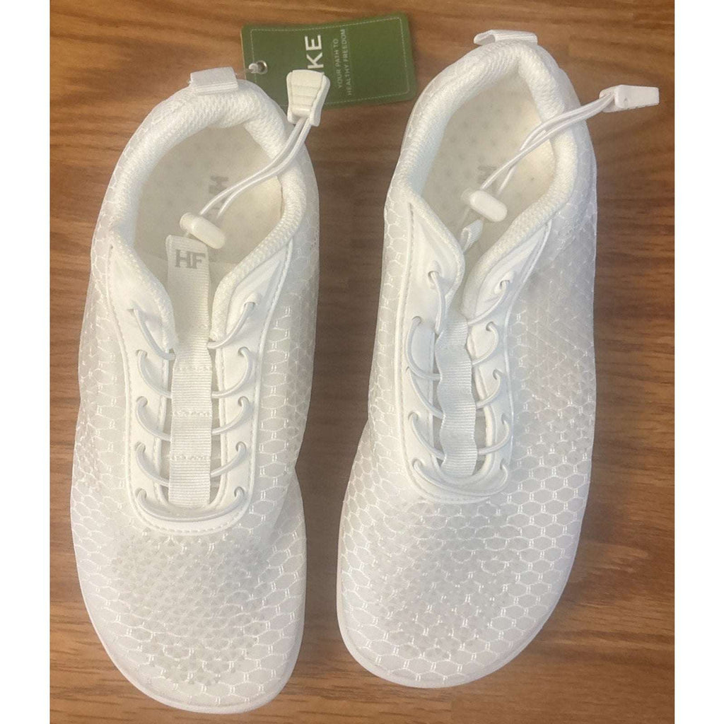 Hike Footwear HF Flow Barefoot Shoes For Foot, Knee & Back White/Gray 7 US
