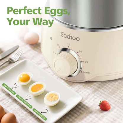 14 Egg Stainless Steel Electric Rapid Hard Boiled Egg Cooker Steamer w/ Timer
