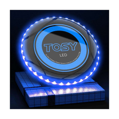 TOSY Rechargeable Light Up Frisbee Super Bright Flying Disc Smart Modes BLUE LED