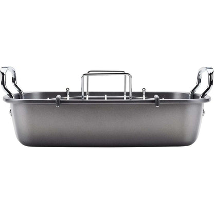 Circulon Nonstick Roasting Pan / Roaster w/ Rack - 17 Inch x 13 Inch 24lbs Gray