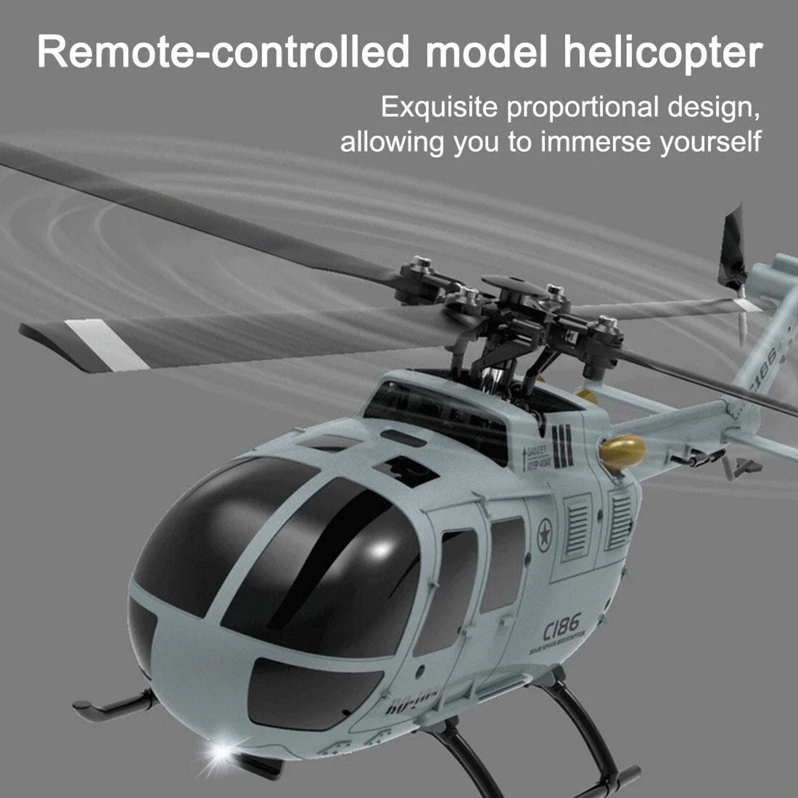 RC ERA C186 (RTF) MBB BO105 RC Helicopter 6-Axis Gyro & Barometric Altitude Hold