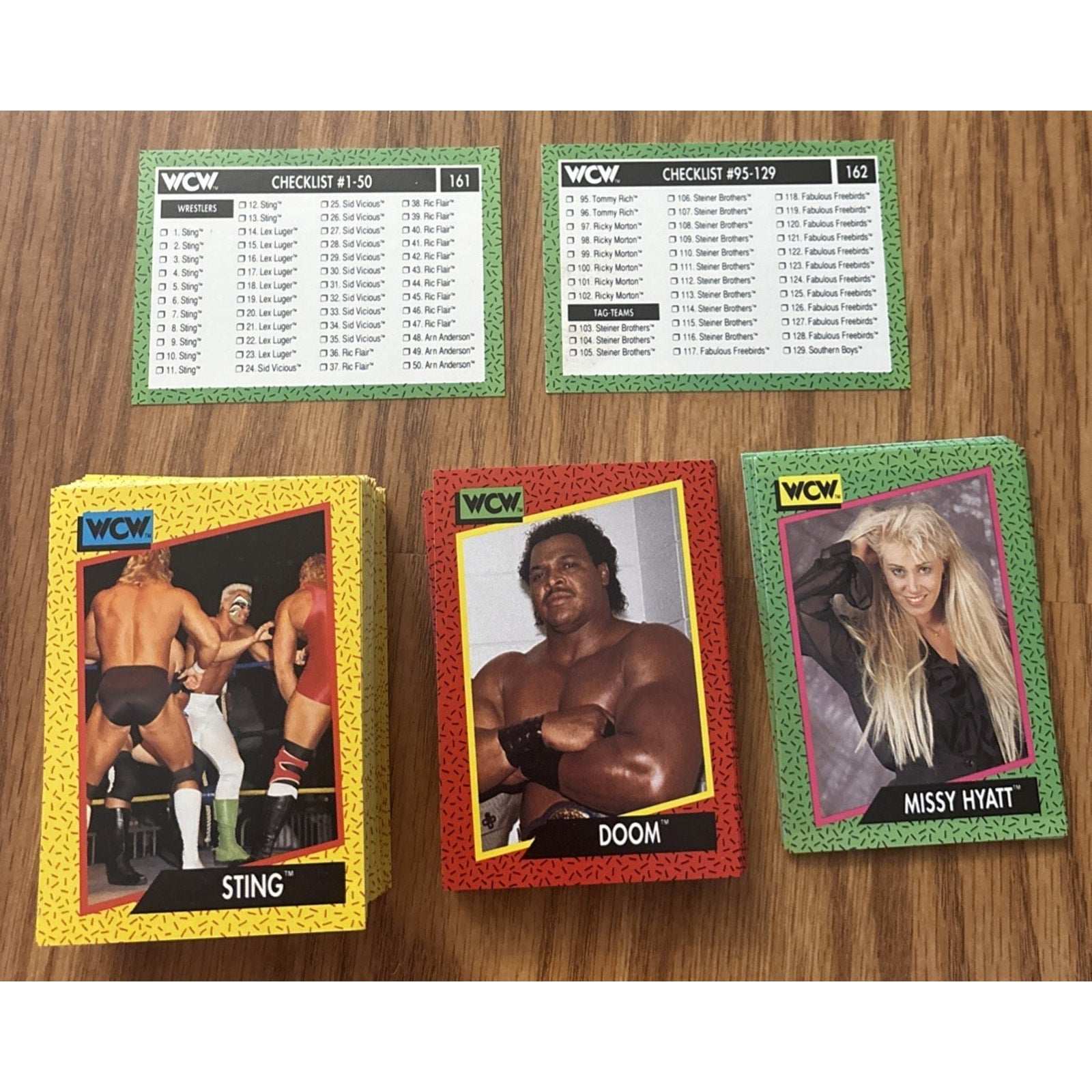 1991 Impel Wrestling WCW 162 Pc Trading Cards Complete Set SID VICIOUS RIC FLAIR